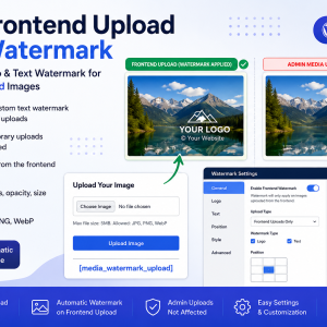 Frontend Upload Watermark WordPress Plugin