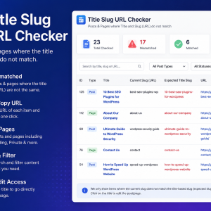 Title Slug URL Checker